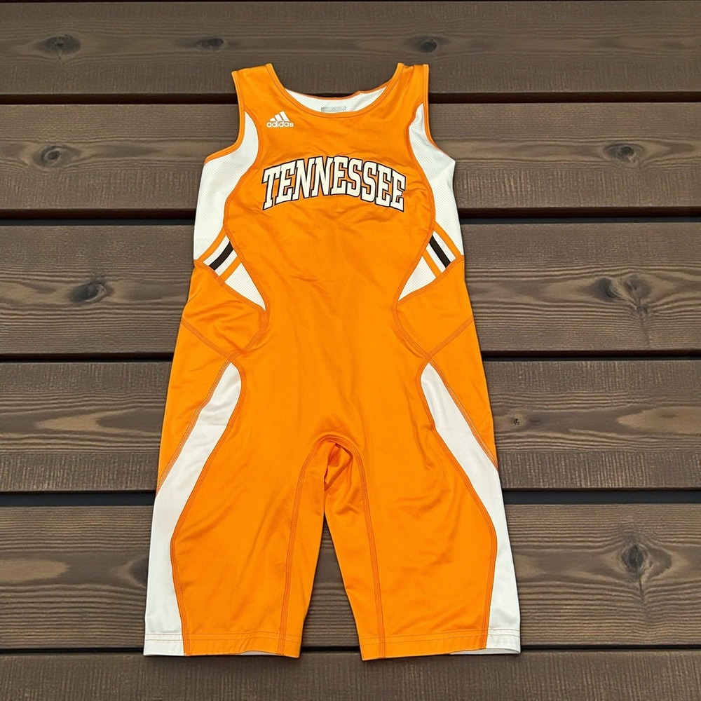 Tennessee Volunteers Adidas ClimaCool S Wrestling Singlet Orange/White Team 2011